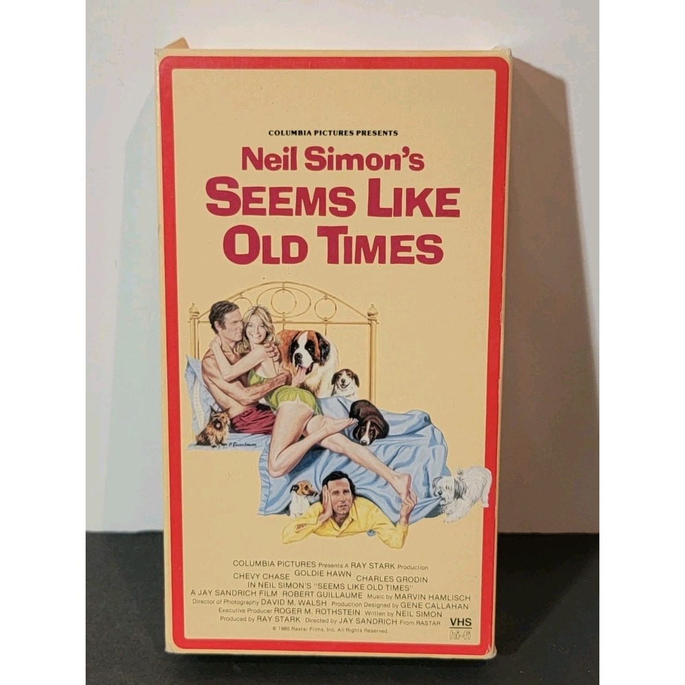 Seems Like Old Times VHS Tape Chevy Chase Neil Simon‎ Goldie Hawn Charles Grodin